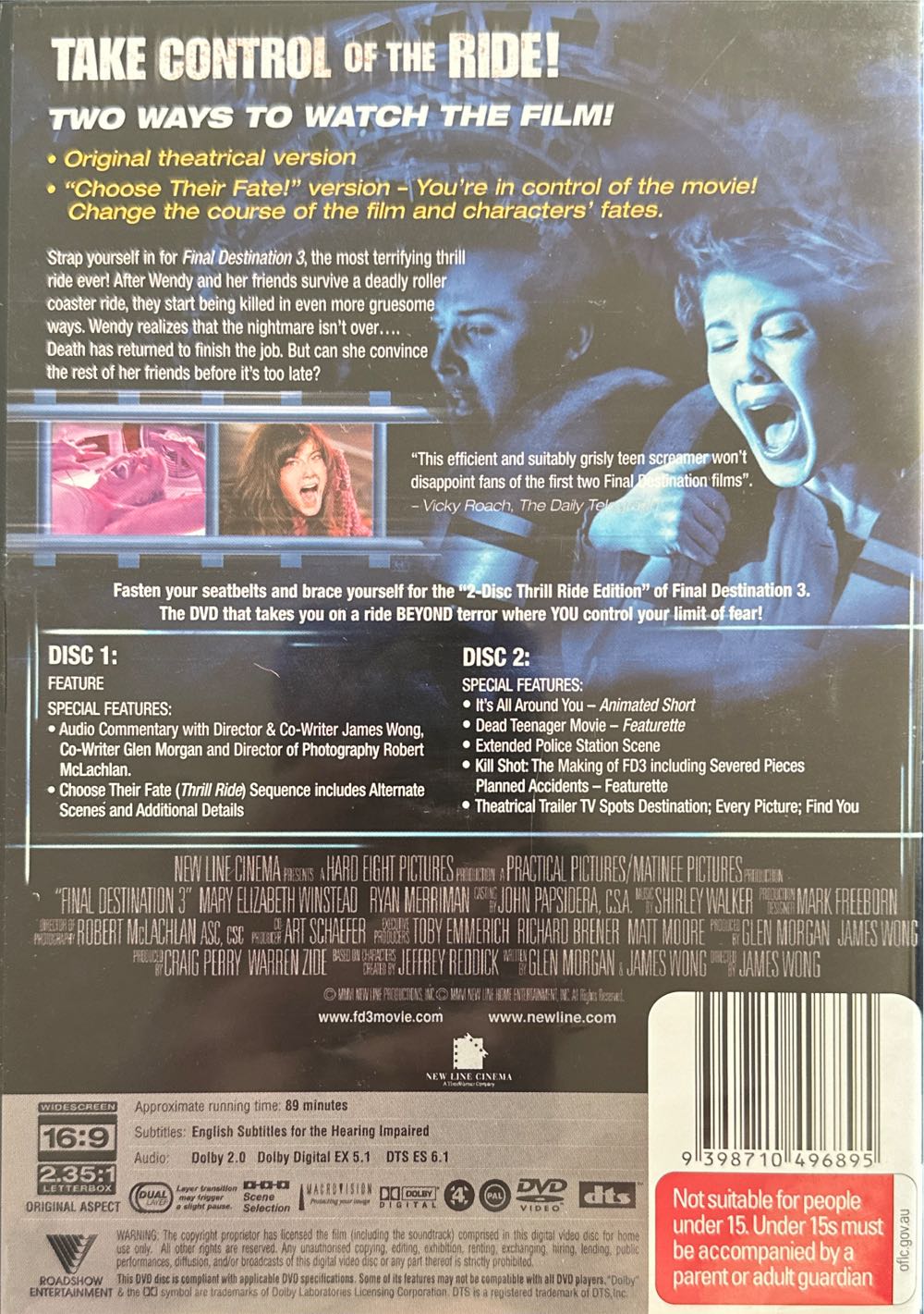 Final Destination 3 DVD movie collectible [Barcode 9398710496895] - Main Image 2
