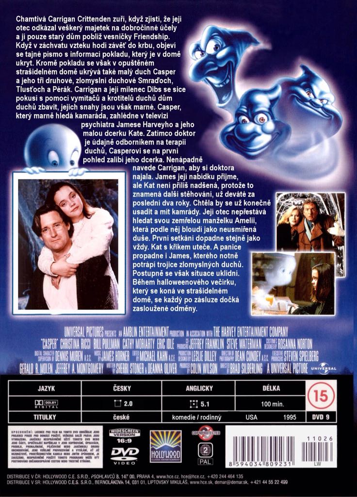Casper DVD movie collectible [Barcode 025192276170] - Main Image 2