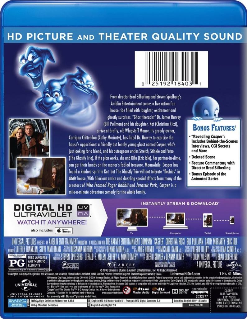 Casper Blu-ray movie collectible - Main Image 2