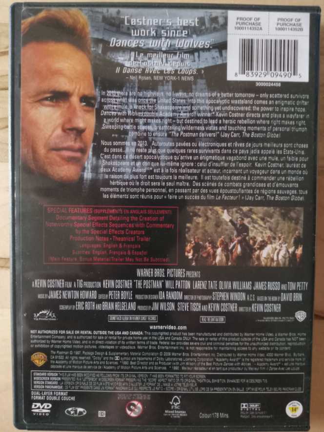 The Postman DVD movie collectible [Barcode 883929094905] - Main Image 2