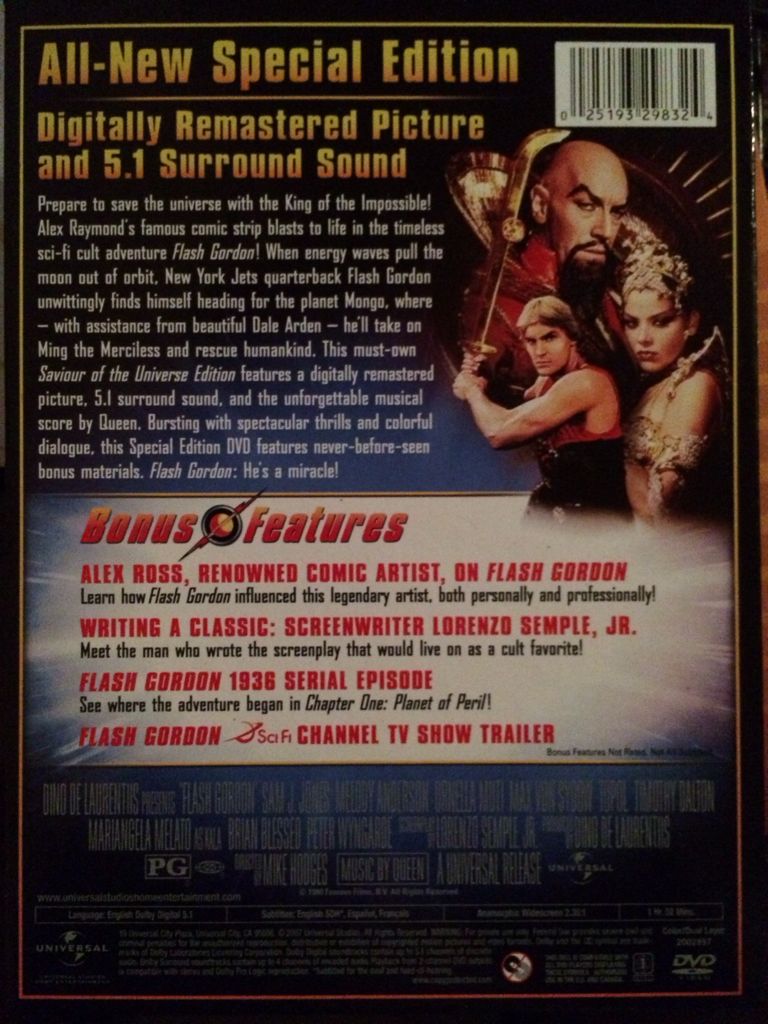 Flash Gordon — [DVD] DVD movie collectible [Barcode 025193298324] - Main Image 2
