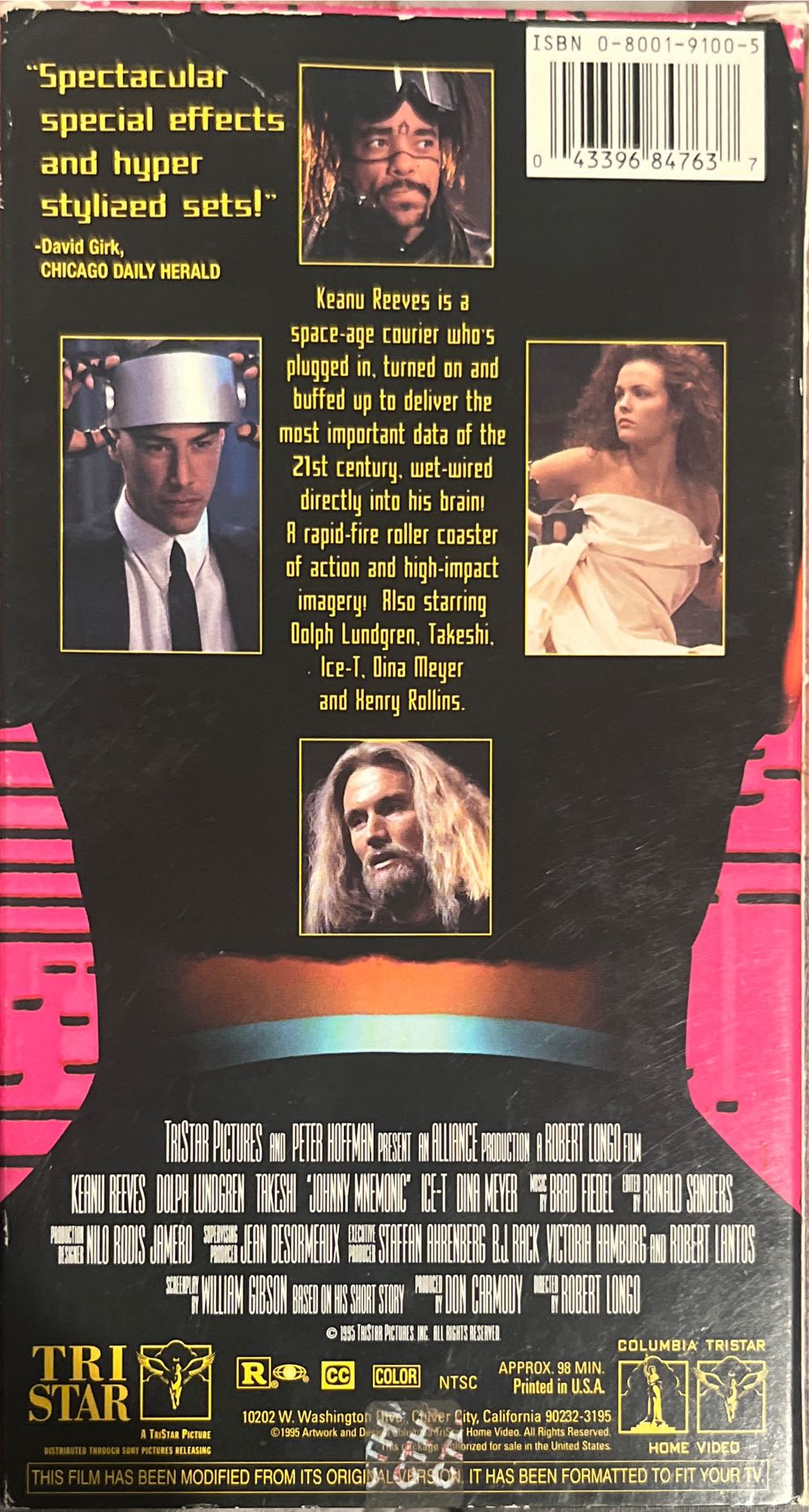 Johnny Mnemonic VHS movie collectible [Barcode 043396847637] - Main Image 2
