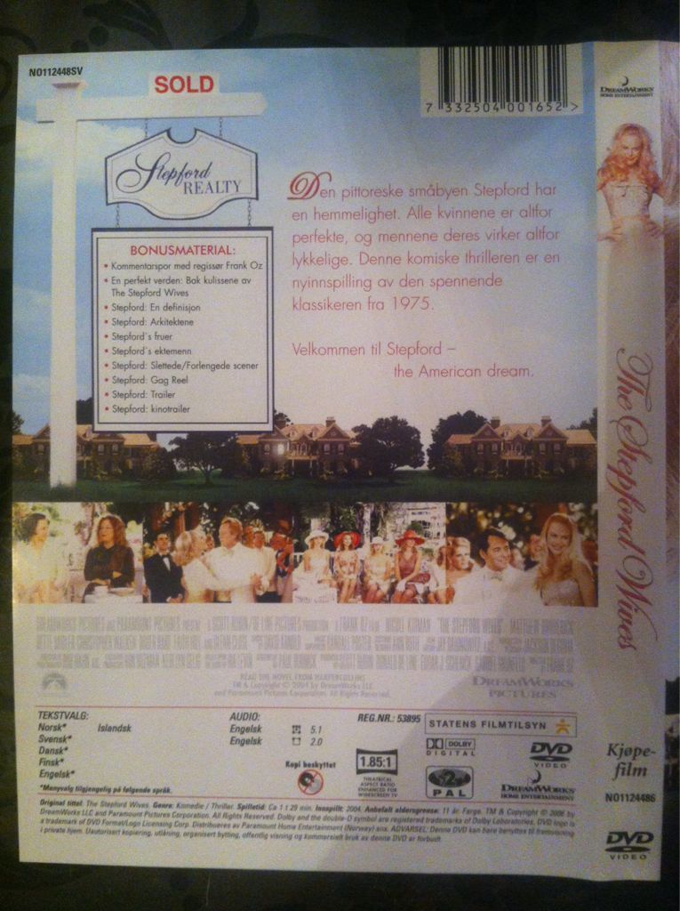 The Stepford Wives DVD movie collectible [Barcode 7332504001652] - Main Image 2