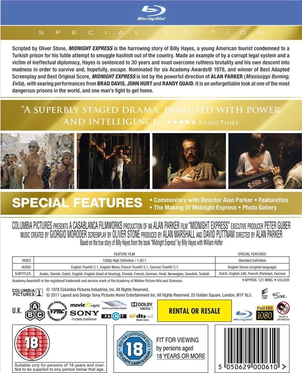 Midnight Express Blu-ray movie collectible [Barcode 5050629000610] - Main Image 2