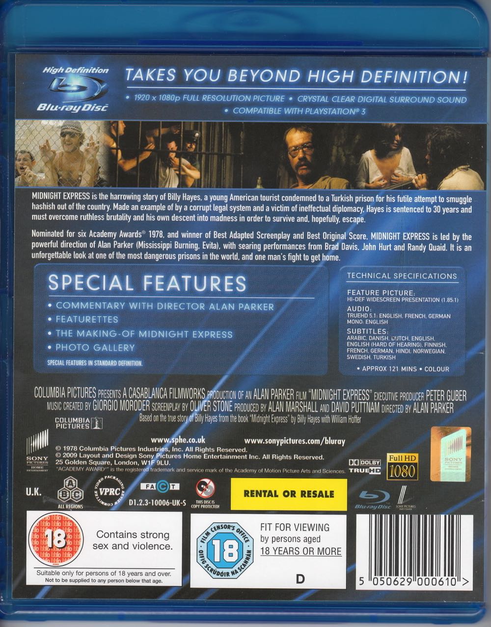 Midnight Express Blu-ray movie collectible [Barcode 5050629000610] - Main Image 4