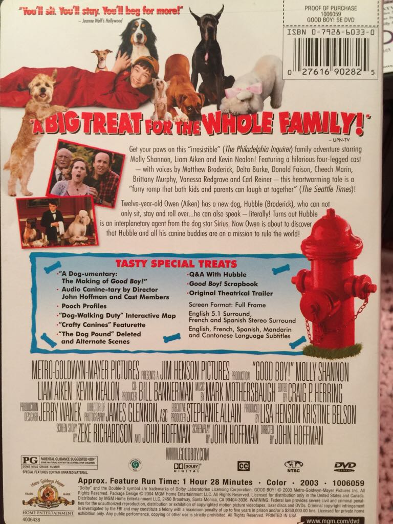 Good Boy! DVD movie collectible [Barcode 02769028] - Main Image 2