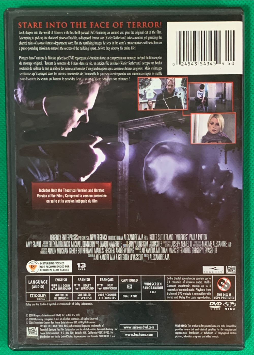 Mirrors DVD movie collectible [Barcode 024543543459] - Main Image 2