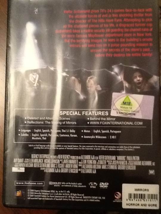 Mirrors DVD movie collectible [Barcode 8887496931511] - Main Image 2