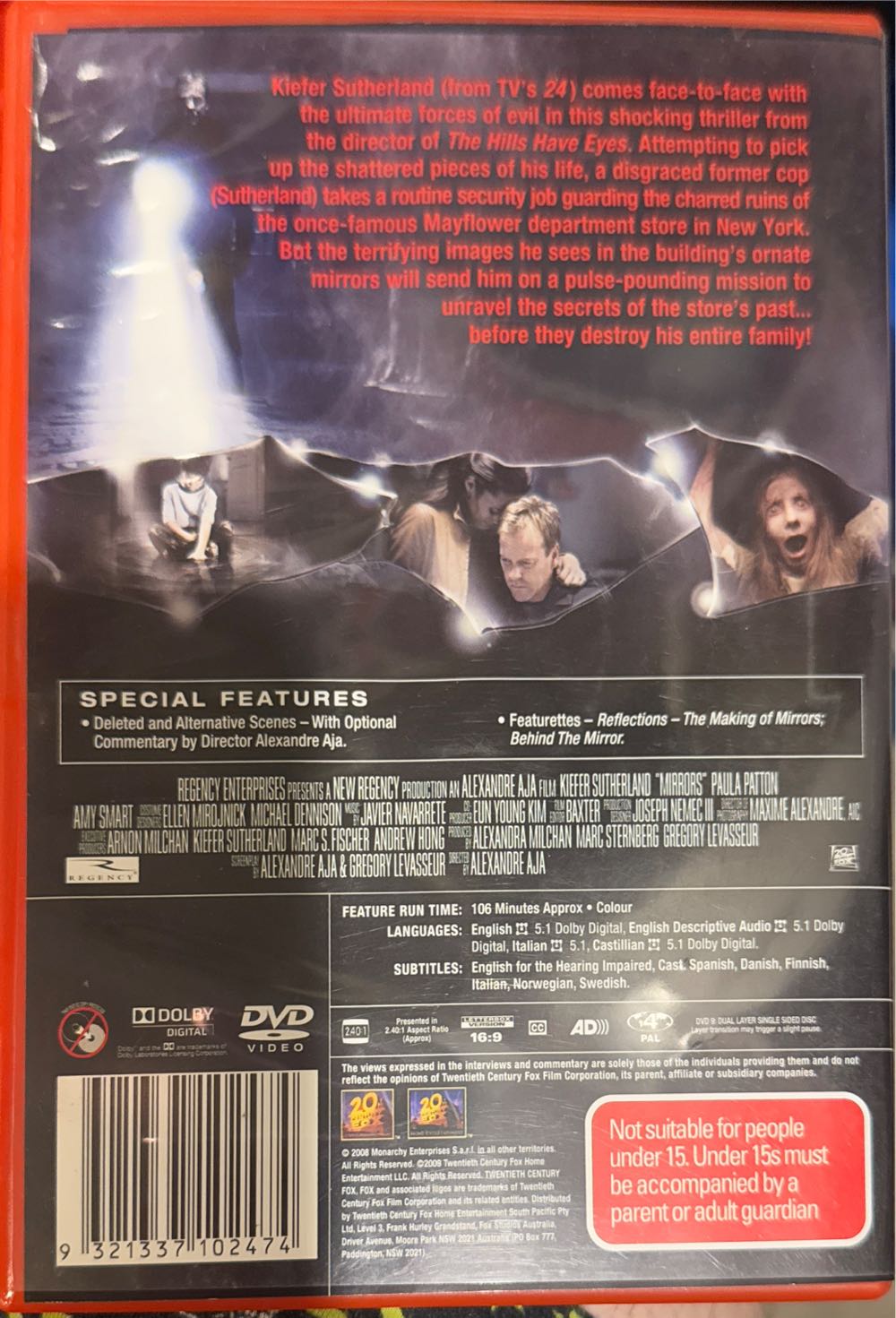 Mirrors DVD movie collectible [Barcode 9321337102474] - Main Image 2