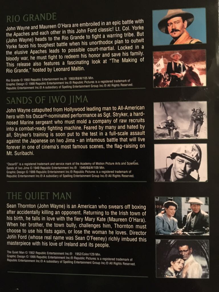 The John Wayne Collection DVD movie collectible [Barcode 017153105315] - Main Image 2