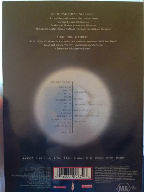 Slipknot: Disasterpieces DVD movie collectible [Barcode 016861096793] - Main Image 2