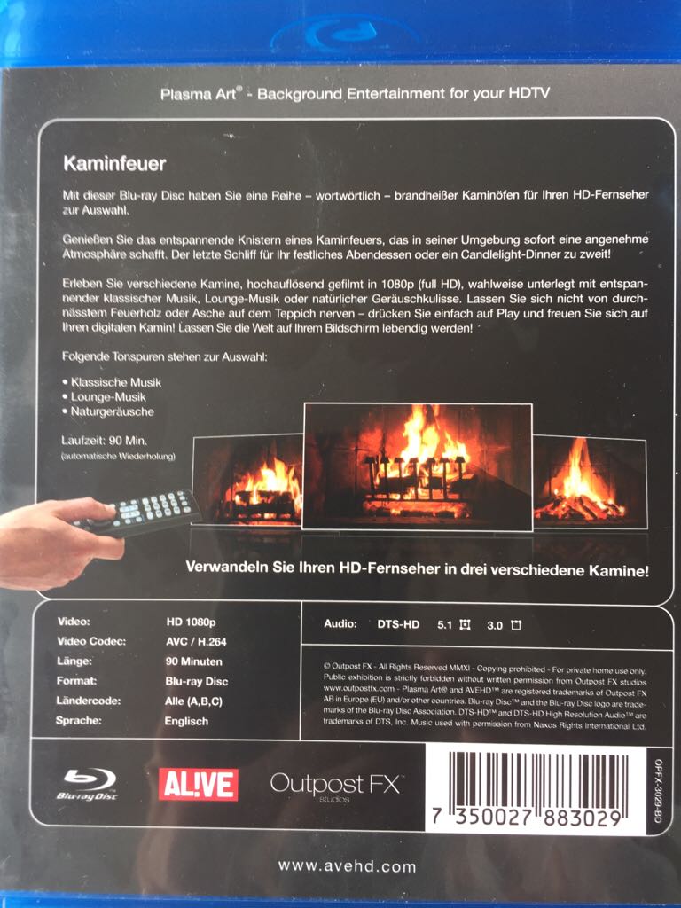 Kaminfeuer Blu-ray movie collectible [Barcode 7350027883029] - Main Image 2