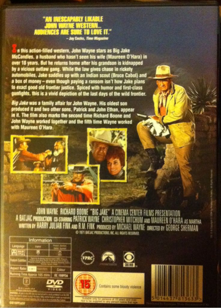 Big Jake DVD movie collectible [Barcode 5014437813633] - Main Image 2