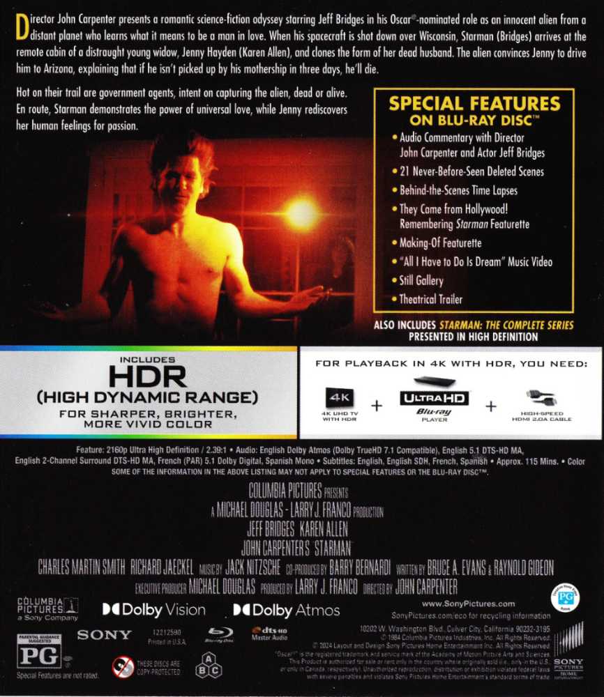 Starman Blu-ray movie collectible [Barcode 3333299106823] - Main Image 2