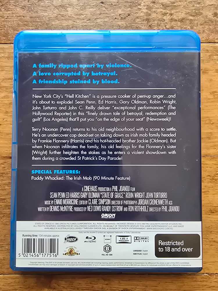 State of Grace Blu-ray movie collectible [Barcode 5021456177516] - Main Image 2
