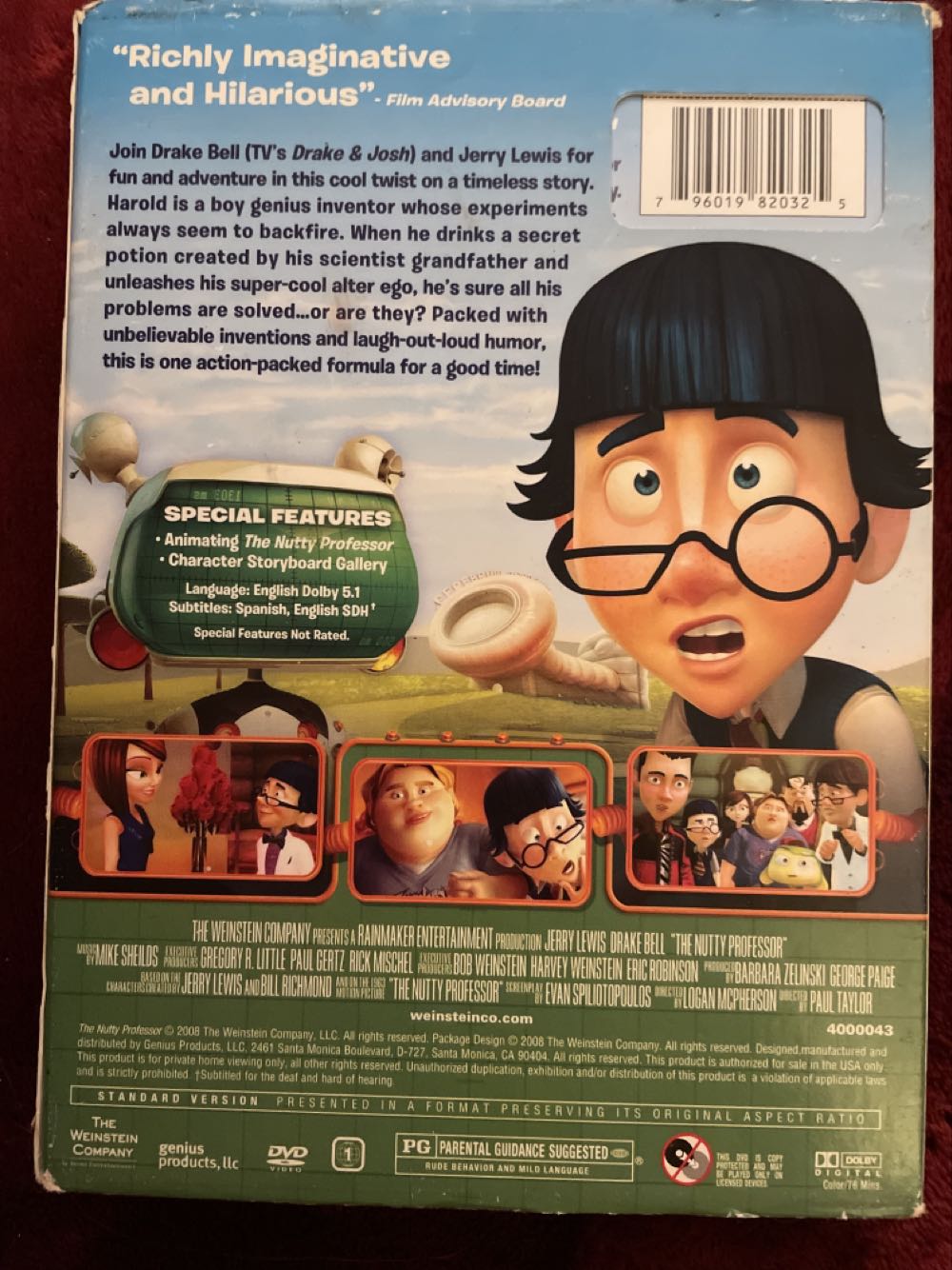 The Nutty Professor DVD movie collectible [Barcode 796019820325] - Main Image 2