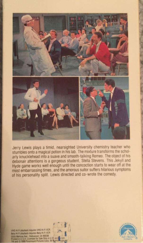 The Nutty Professor VHS movie collectible - Main Image 2