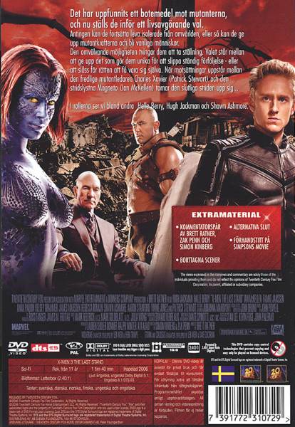 X-Men : The Last Stand DVD movie collectible [Barcode 7391772310729] - Main Image 2