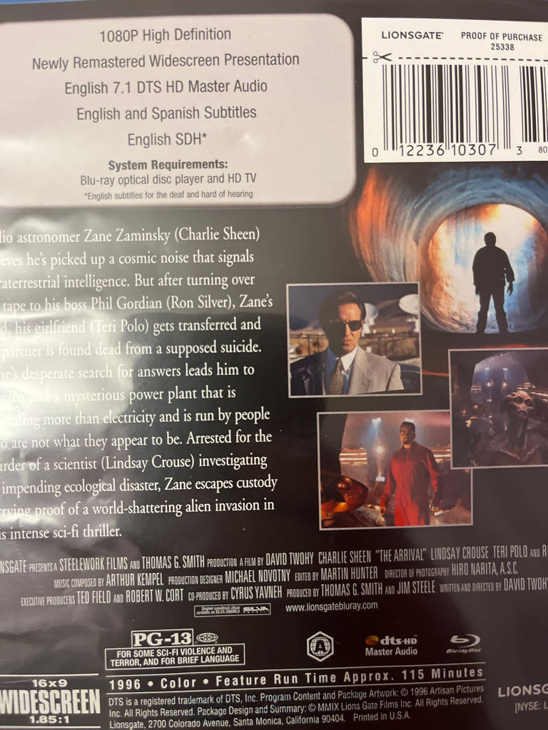 Arrival, The Blu-ray movie collectible [Barcode 012236044604] - Main Image 2