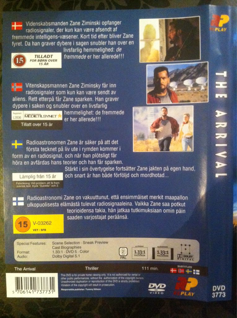 Arrival, The DVD movie collectible [Barcode 5706141737731] - Main Image 2