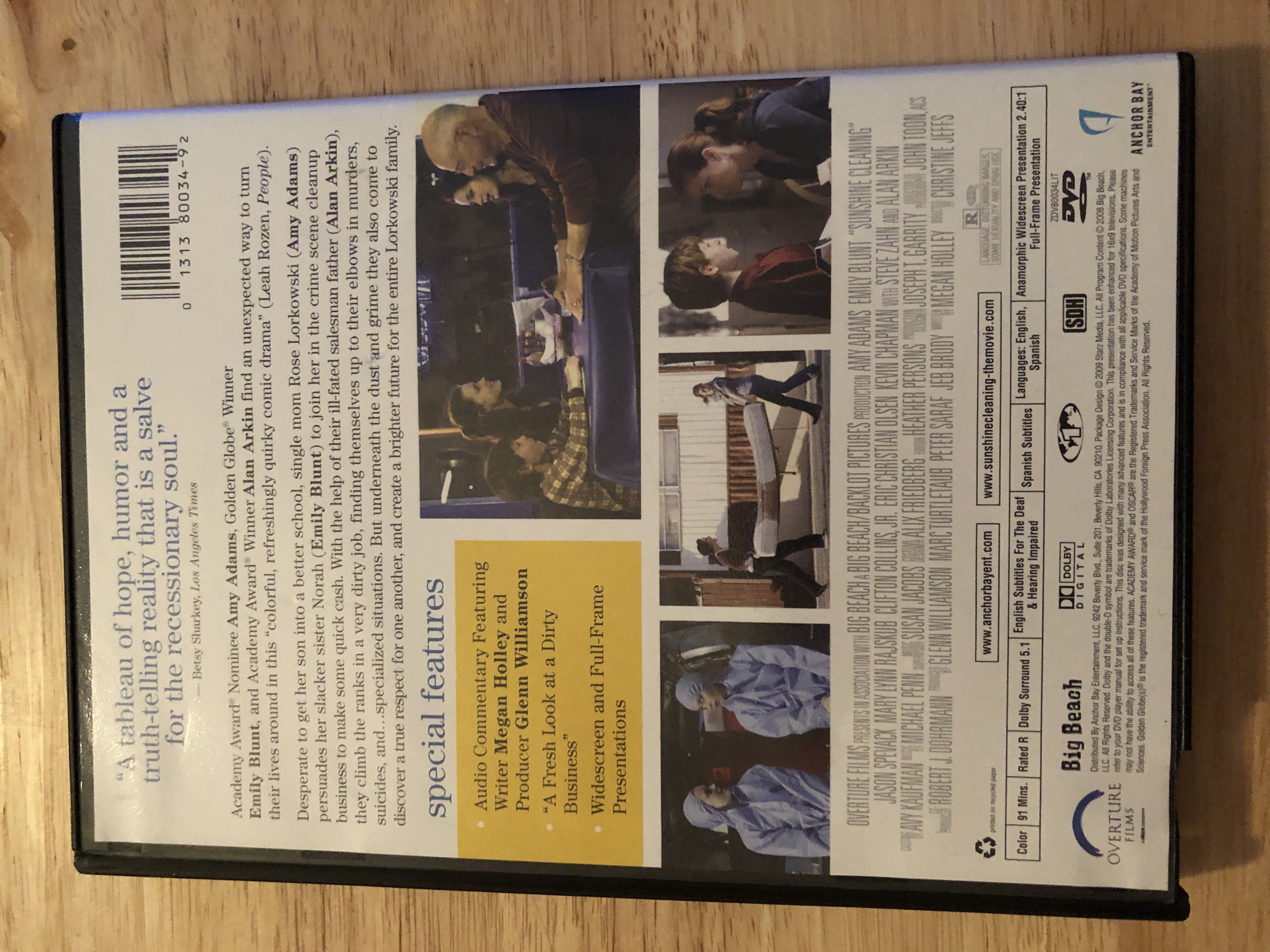 Sunshine Cleaning DVD movie collectible [Barcode 013138003492] - Main Image 2