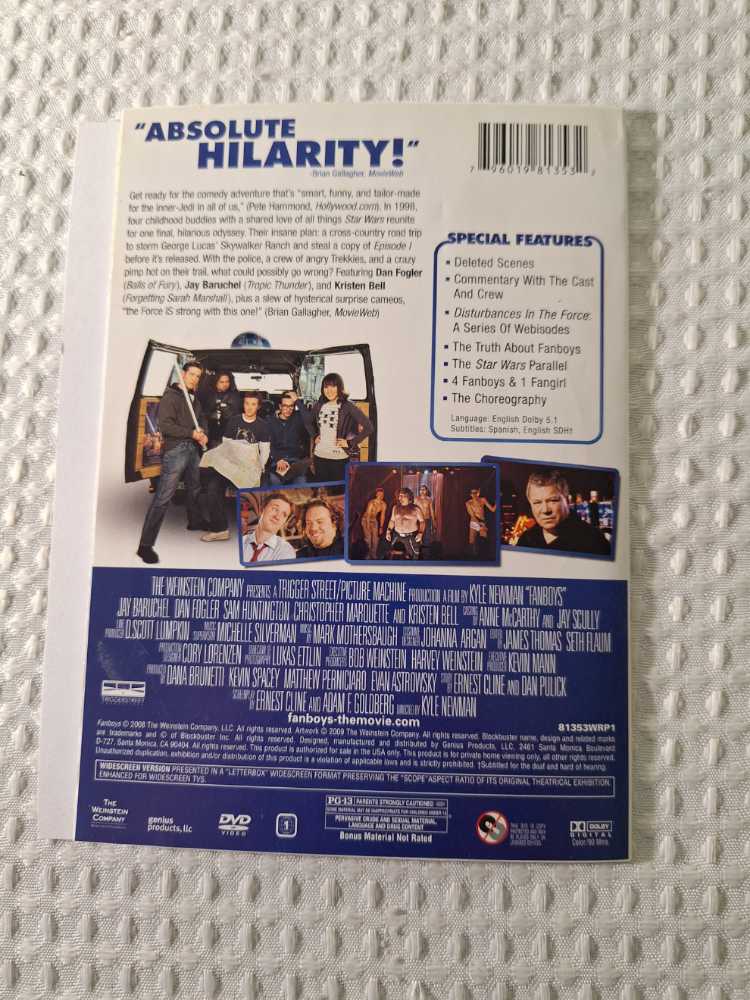 Fanboys DVD movie collectible [Barcode 796019813532] - Main Image 2
