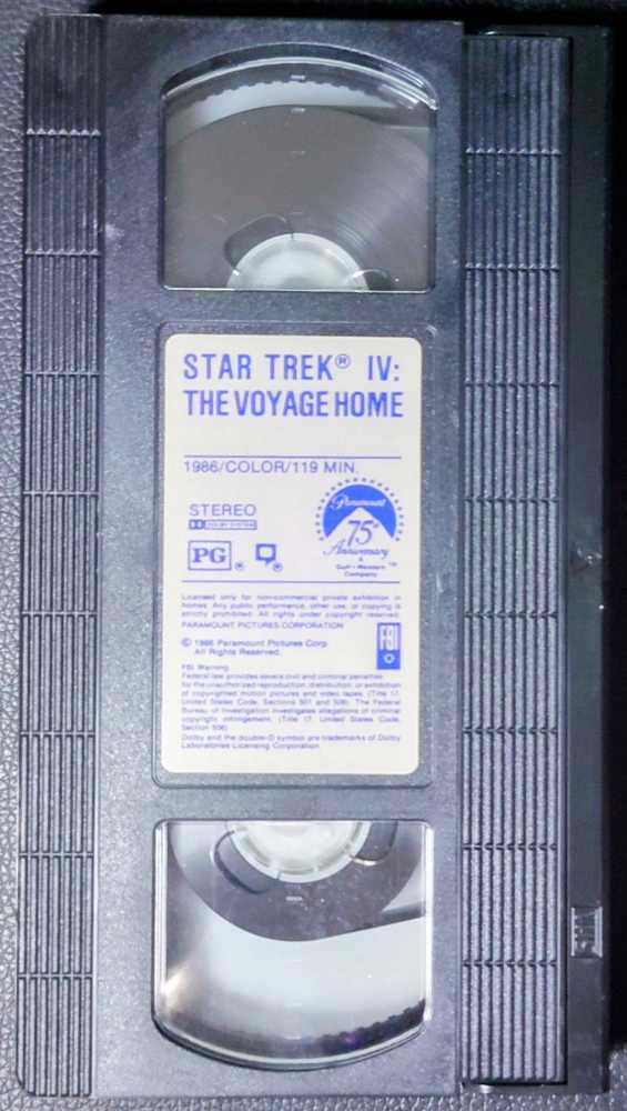 Star Trek (4) IV: The Voyage Home VHS movie collectible [Barcode 037757217979] - Main Image 3