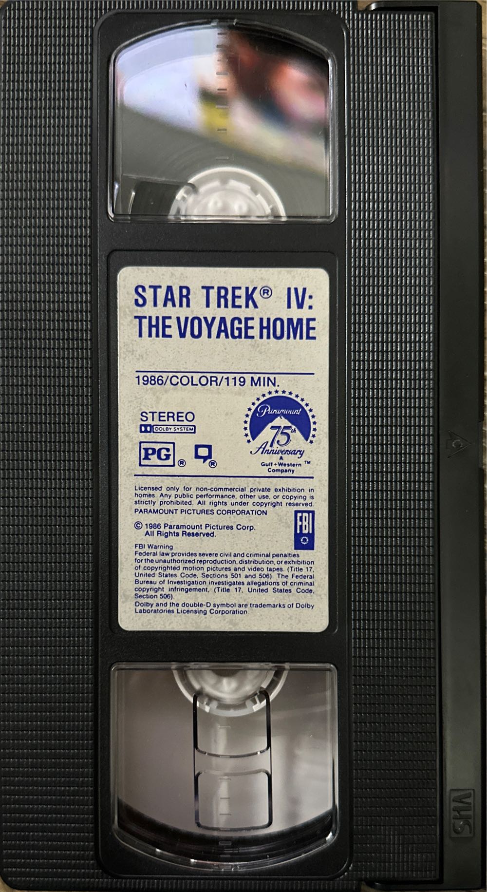 Star Trek (4) IV: The Voyage Home VHS movie collectible [Barcode 037757217979] - Main Image 4