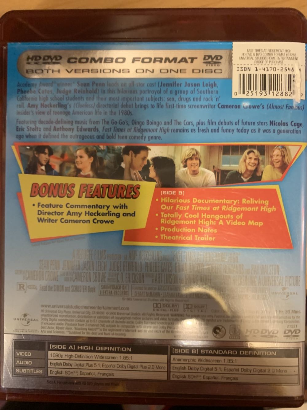 Fast Times at Ridgemont High DVD movie collectible [Barcode 025193128829] - Main Image 2
