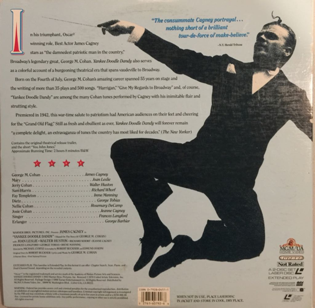 Yankee Doodle Dandy Laser Disc movie collectible [Barcode 027616079268] - Main Image 2