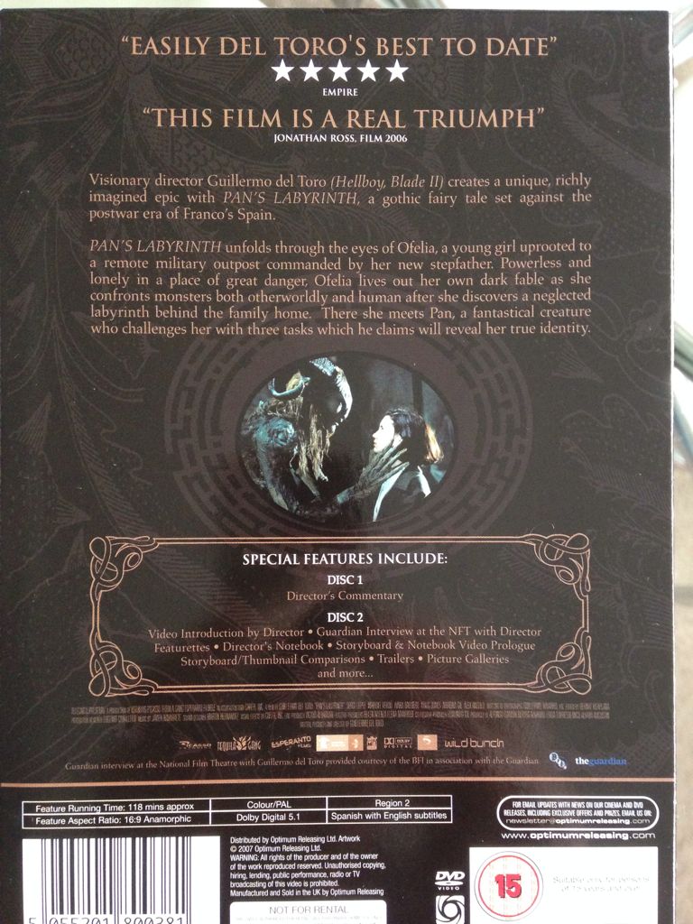 Pan’s Labyrinth DVD movie collectible [Barcode 5055201800381] - Main Image 2