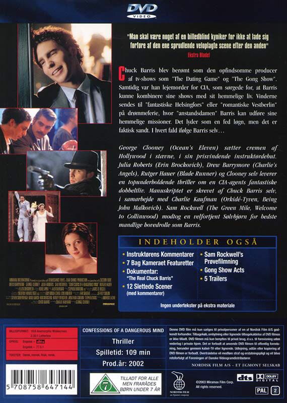 Confessions of a Dangerous Mind DVD movie collectible [Barcode 5708758647144] - Main Image 2