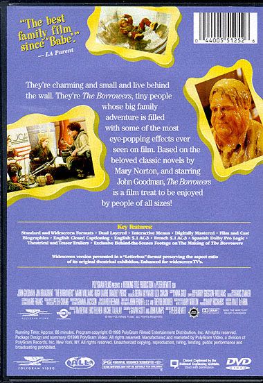 The Borrowers DVD movie collectible [Barcode 025192266720] - Main Image 2