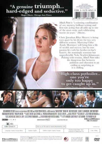 Match Point DVD movie collectible [Barcode 9325336028988] - Main Image 2