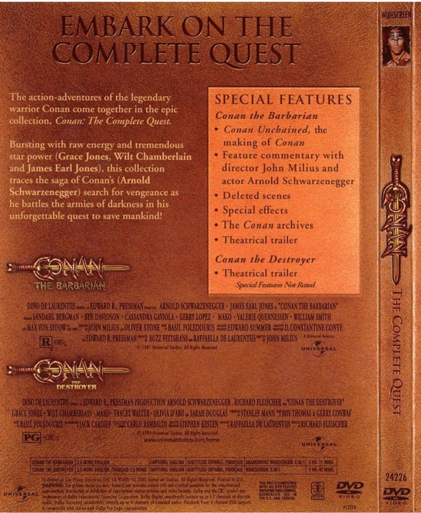 Conan: The Complete Quest DVD movie collectible [Barcode 025192422645] - Main Image 2