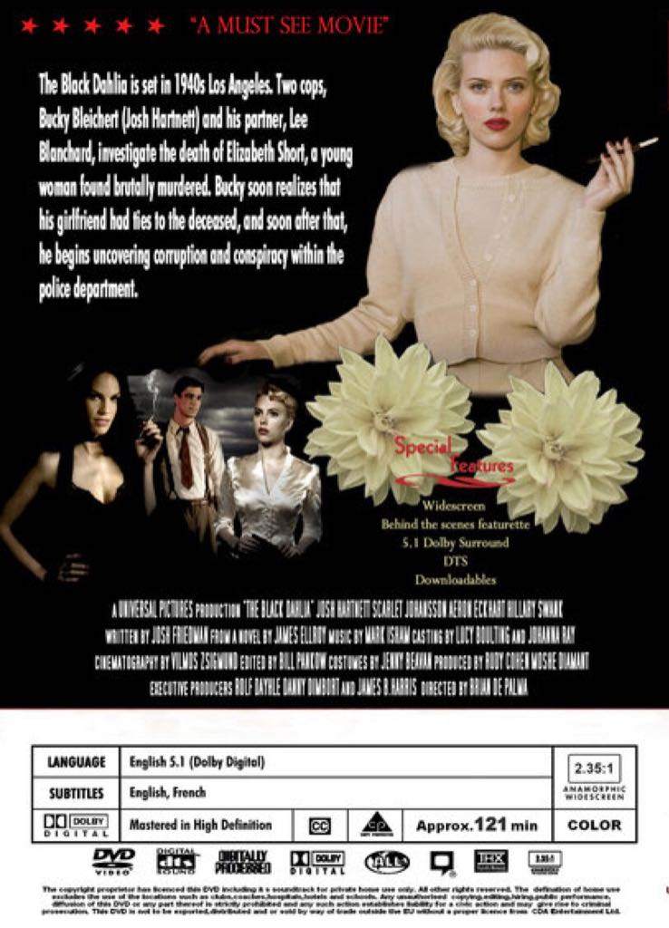 The Black Dahlia DVD DVD movie collectible [Barcode 0025192918025] - Main Image 2