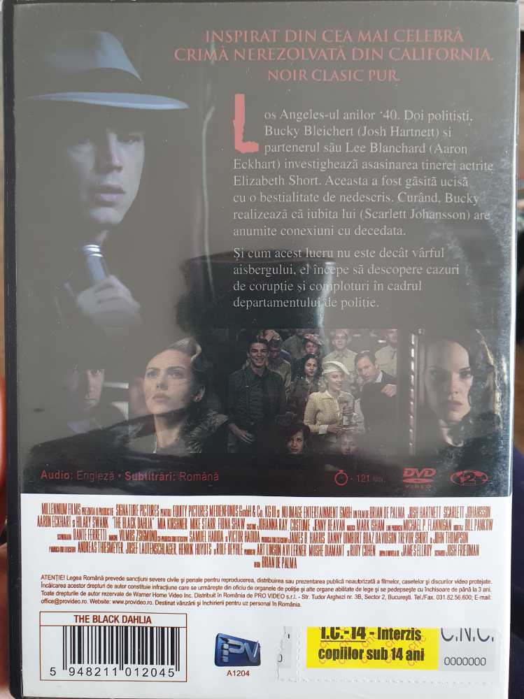 The Black Dahlia DVD movie collectible [Barcode 5948211012045] - Main Image 2