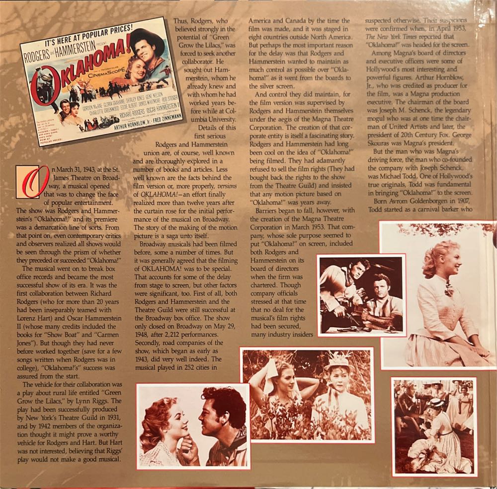 Oklahoma! Laser Disc movie collectible [Barcode 086162426964] - Main Image 3