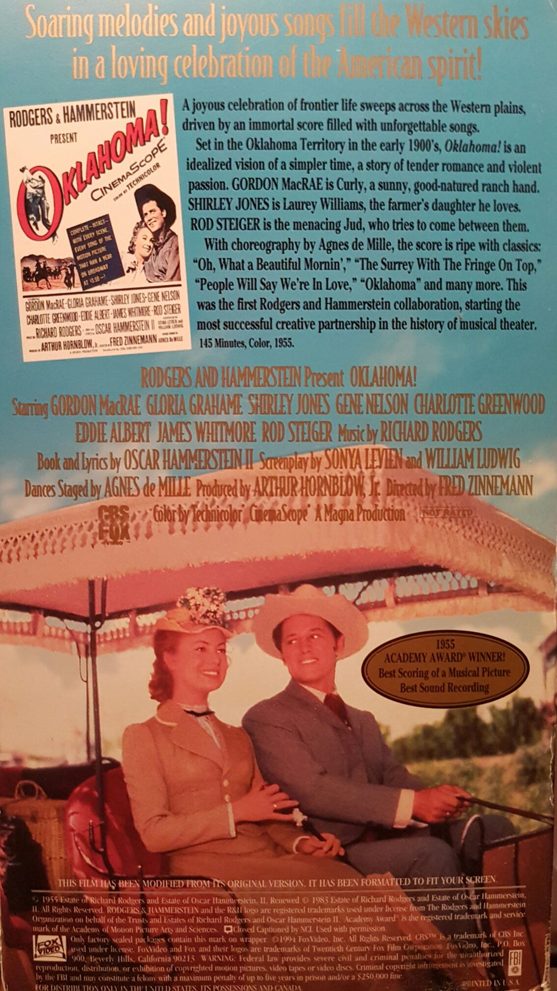 Oklahoma! VHS movie collectible [Barcode 086162702037] - Main Image 2
