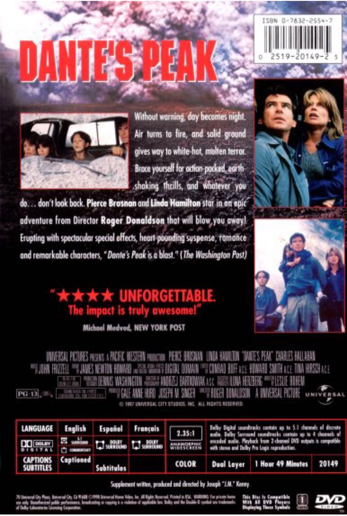 Dantes Peak DVD movie collectible [Barcode 8122412888778] - Main Image 2