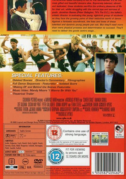 Center Stage DVD movie collectible [Barcode 5050582409482] - Main Image 2