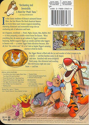 The Tigger Movie DVD movie collectible [Barcode 717951007438] - Main Image 2