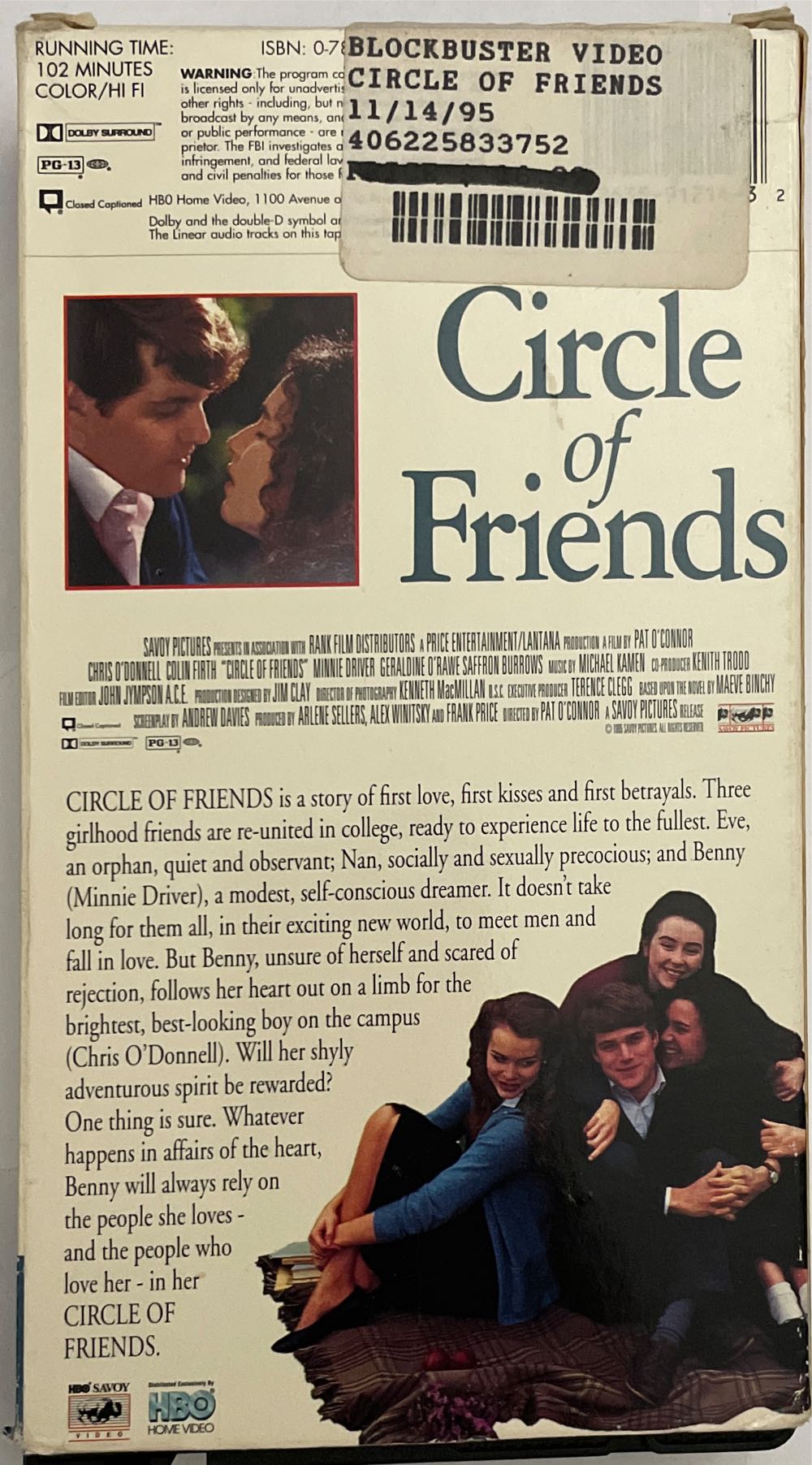 Circle of Friends VHS movie collectible [Barcode 2635912142] - Main Image 2