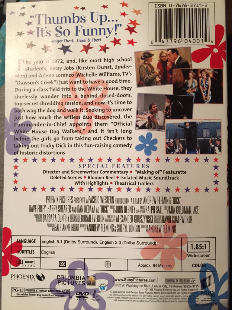Dick DVD movie collectible [Barcode 043396040014] - Main Image 2