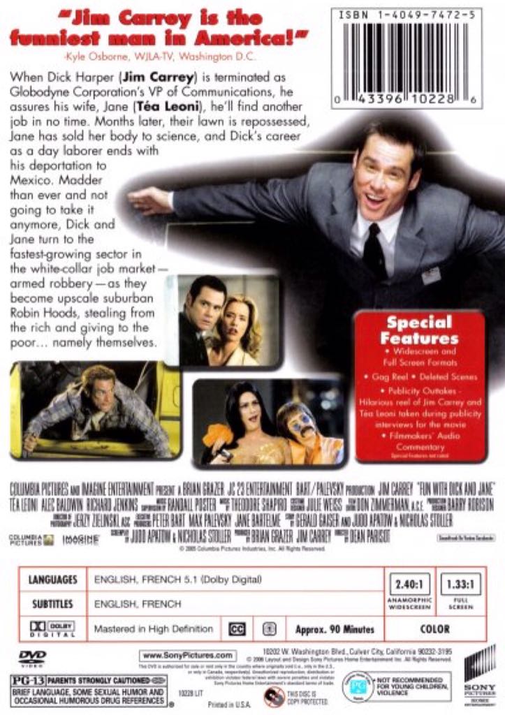 Fun with Dick and Jane DVD movie collectible - Main Image 2