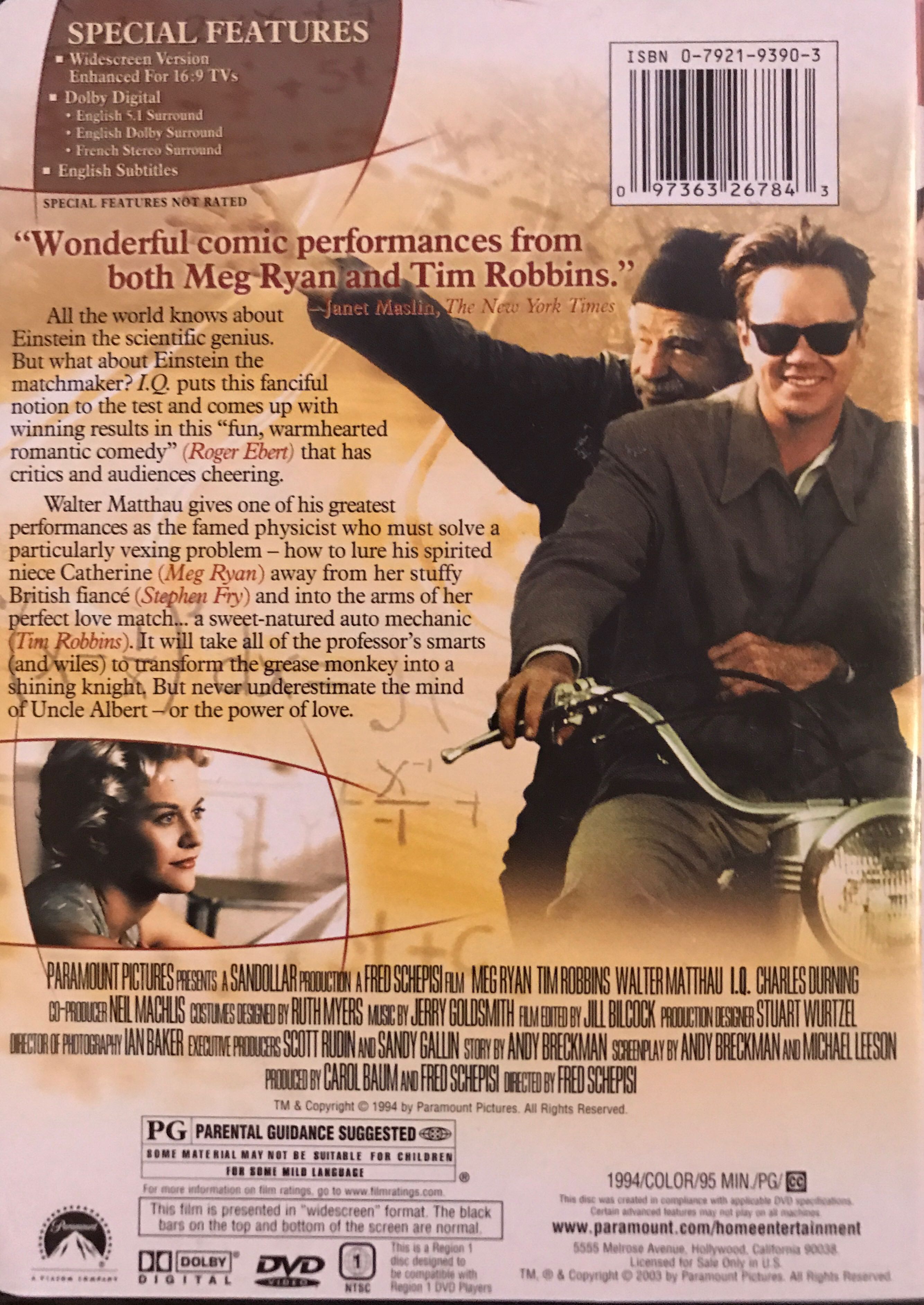 I.Q. (Vudu) Fandango at Home movie collectible [Barcode 4010884525533] - Main Image 2