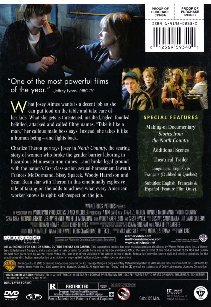 North Country        MN17 DVD movie collectible [Barcode 012569593404] - Main Image 2