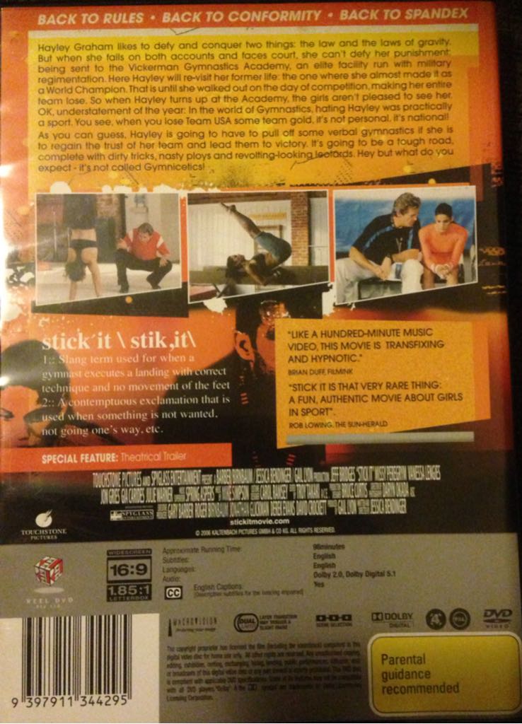 Stick It DVD movie collectible [Barcode 9397911344295] - Main Image 2