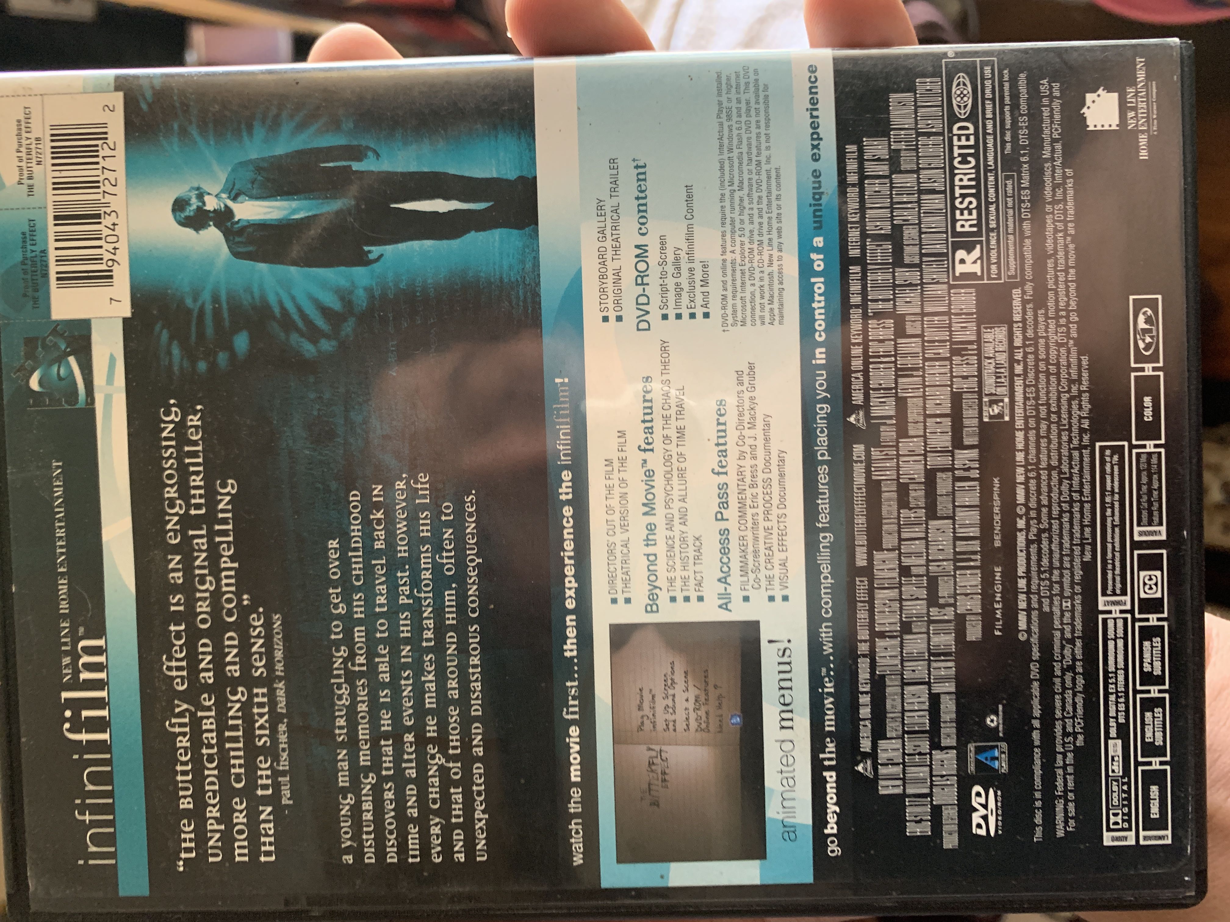 The Butterfly Effect DVD movie collectible [Barcode 794043727122] - Main Image 3