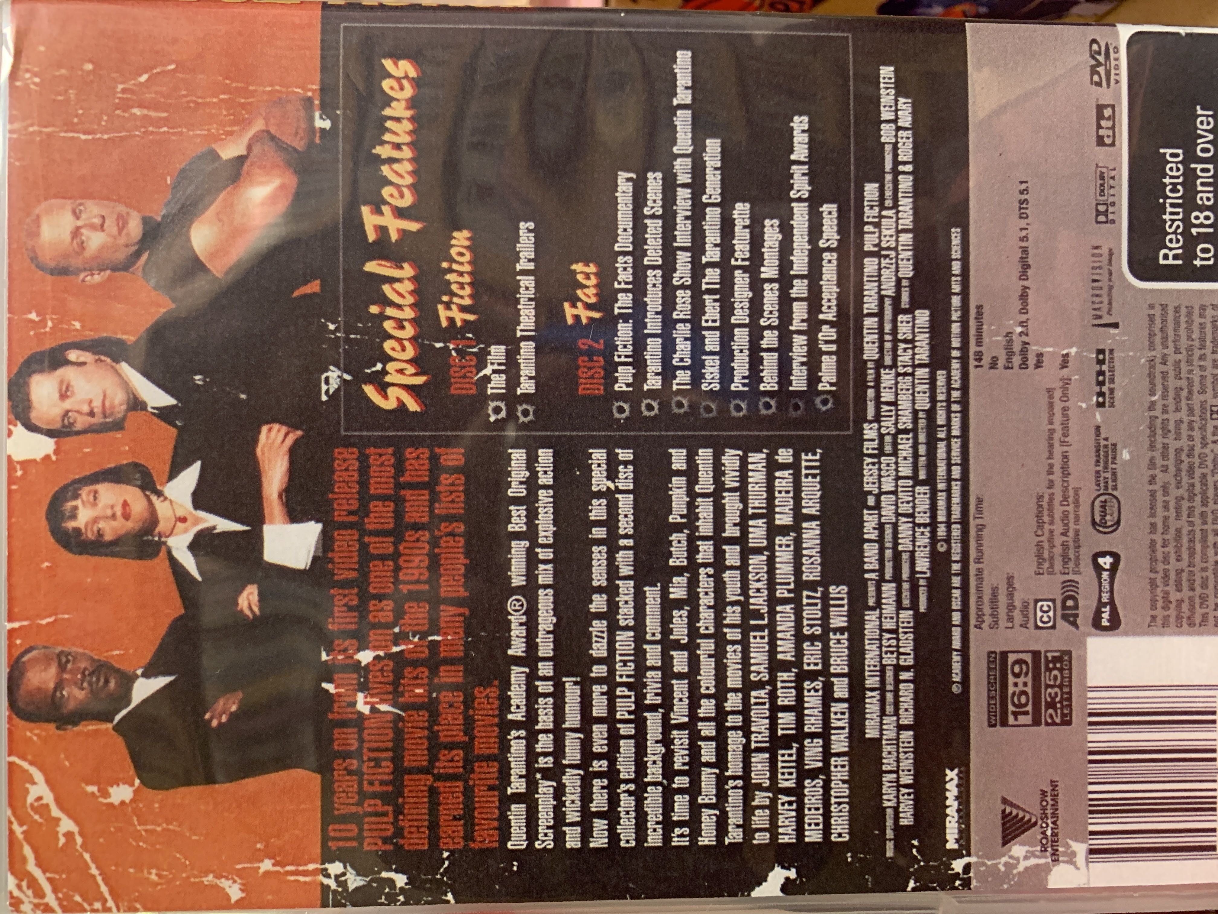 Pulp Fiction DVD movie collectible [Barcode 8181871000817] - Main Image 2